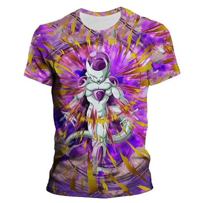 206 Dragon Ball Style Anime Men's 3D Printed T-shirt Summer Fashion Short Sleeved Women's Top New Casual Children's T-shirt