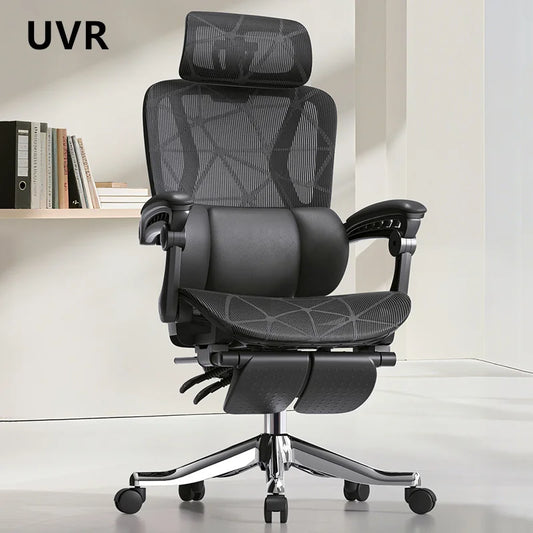 UVR Gaming Computer Chair Household Ergonomic Design Armchair Sedentary Comfortable Reclining Mesh Staff Stool Office Chair