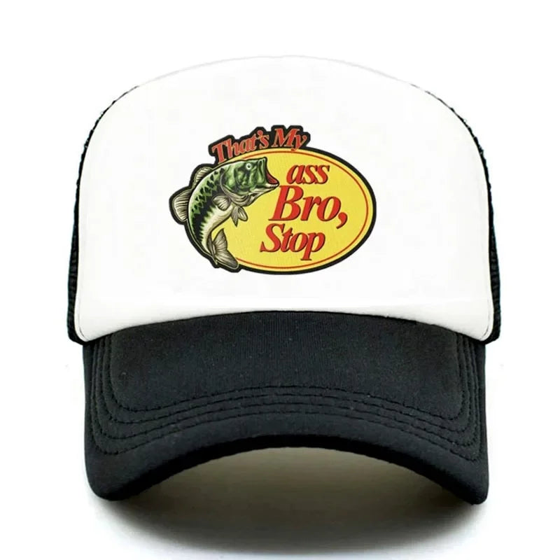 Thats My Ass Bro Stop Snapback Baseball Caps Custom Mesh Cap Men's Trucker Hat Hunting & Fishing Streetwear Dad Hat Dropshipping