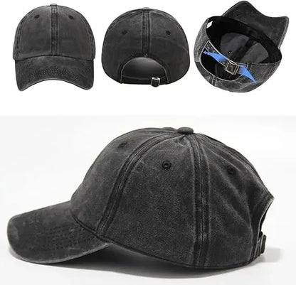 Casquette de baseball délavée pour adulte « Kawaii Pokémon » : Pikachu, Mewtwo, Bulbasaur. Casquette à visière. Motif mignon de dessin animé. Pour hommes et femmes. Protection solaire pour le voyage, la plage et le soleil.
