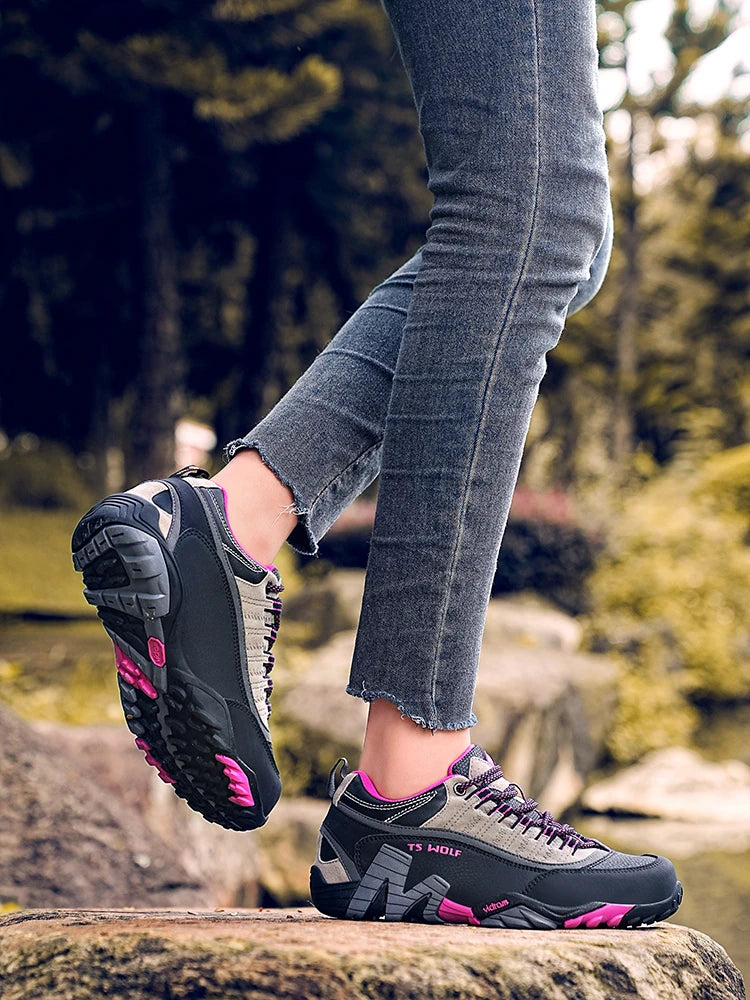 Zapatillas de trekking para hombre Outdoor Lover, impermeables, botas de montaña de cuero genuino, calzado táctico para caza en bosque