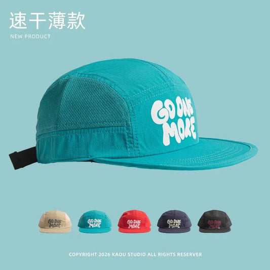 Summer New Thin Quick-drying 5-panel Baseball Caps for Men Outdoor Hiking Casual Versatile Fashion Flat-brimmed Women's Hats