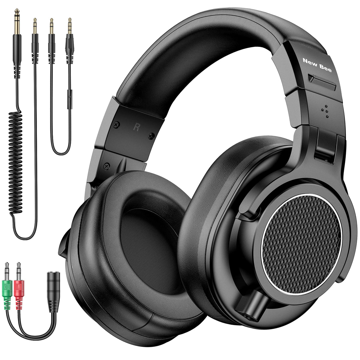 Nouveau Bee filaire haute résolution Studio casque moniteur musique professionnel Studio Pro 50 DJ casque avec Microphone sur l'oreille écouteur