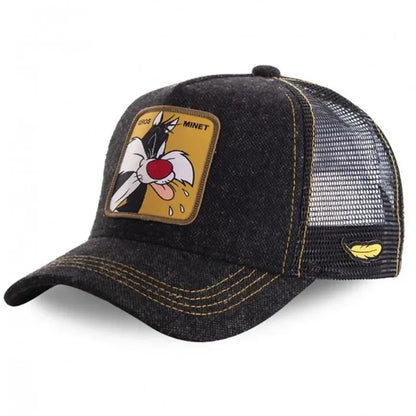 Czapka unisex z motywem anime, naszywka haftowana, czapka baseballowa, czapka typu trucker, czapki siatkowe, czapka przeciwsłoneczna
