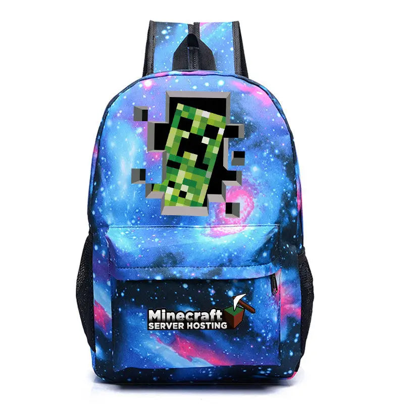 In Stock Minecraft Enderman Creeper Graphic Printed Backpack Large Capacity Lightweight Fashion Casual For Daily Travel Outdoor