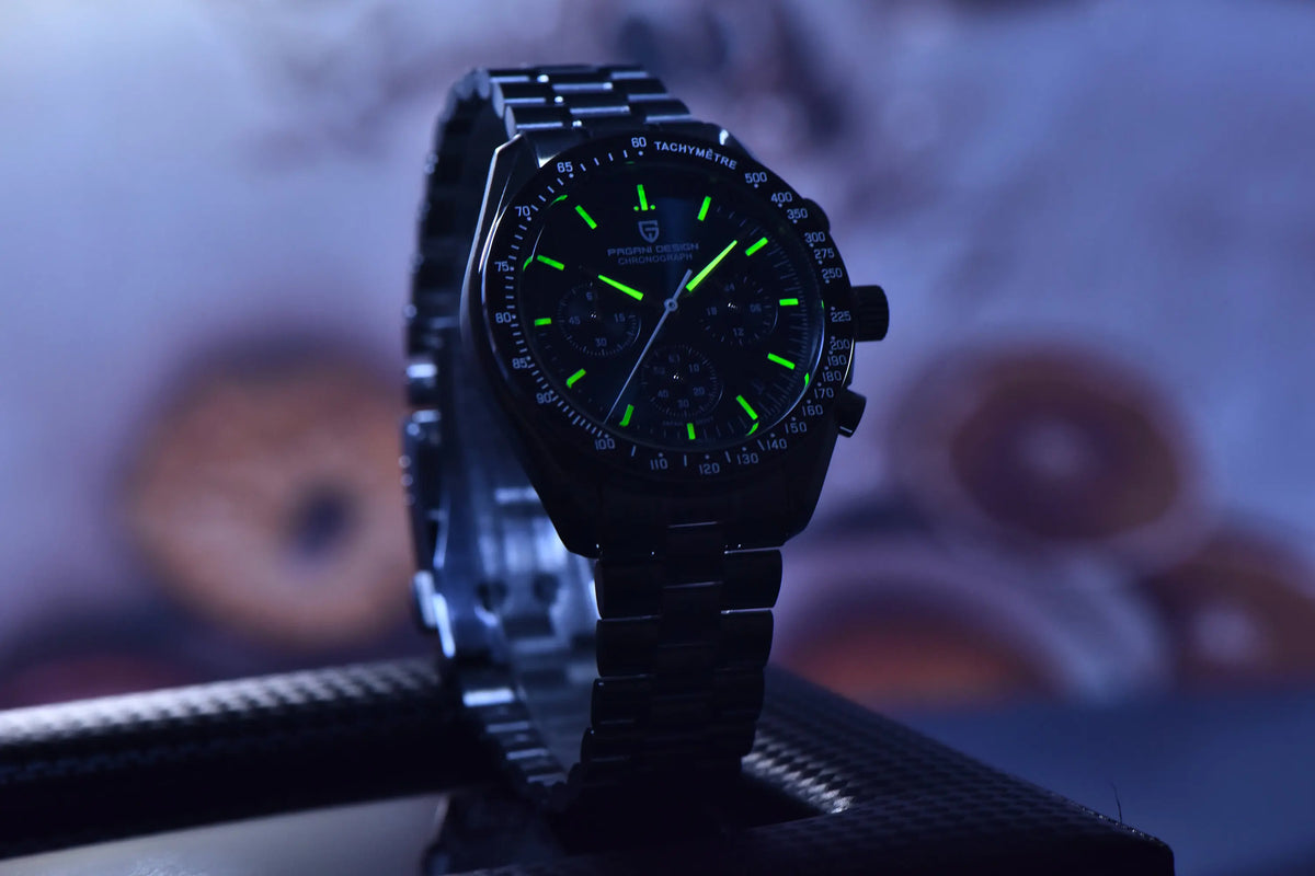 PAGANI DESIGN 2026 New Meteorite pattern dial Luxury Quartz Watch For Men Speed Sport Chronograph AR Sapphire crystal Wristwatch