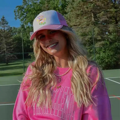 Trendy Anita Max Wynn Foam Trucker Hat Trendy Cute Mesh Snapback Caps Boy Girl Daily Sun Beach Fisherman Cap Female Summer Cap