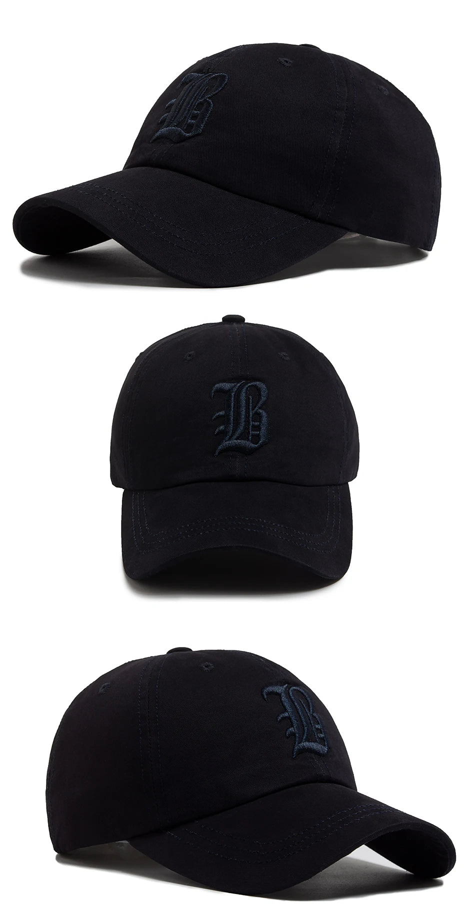 Mode d'été : casquette de baseball pour homme, brodée d'une lettre, casquette « trucker » en coton, casquette décontractée d'extérieur à visière souple, casquettes de baseball pour femme