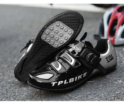 New Men’s and Women’s Bicycle Shoes Outdoor Cycling Shoes with Three Functional Soles Professional Training Shoes
