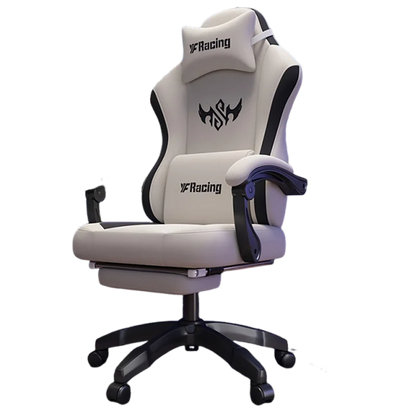 Gaming Chair with Latex Seat Cushion, Adjustable Backrest, Computer Office Chair, Nylon Feet, Gaming Streamer Chair