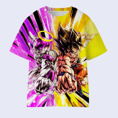 2026 Classic Anime Dragon Ball Character 3D Printed T-shirt Y2K Style Unisex&children's Layered Must-have for Summer and Autumn