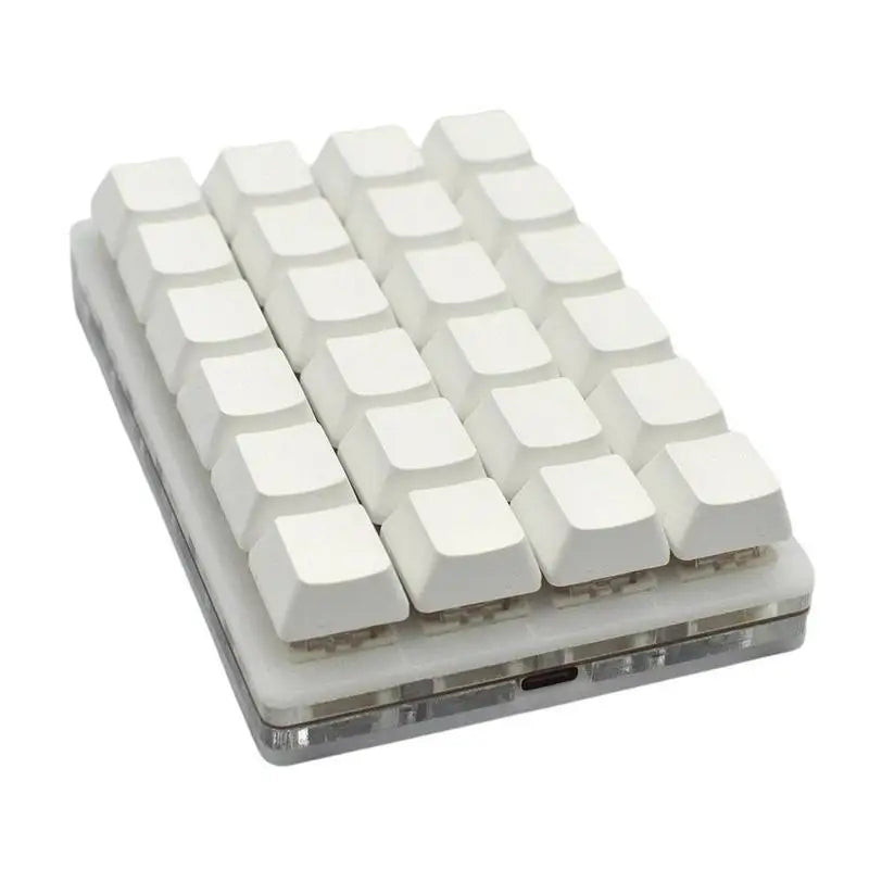 Mini-USB Custom Mechanische Tastatur mit 24 Tasten, Schwarz/Weiß, Gaming-Tastatur, Sayo-Gerät, programmierbares Shortcut-Keypad mit Makrotasten