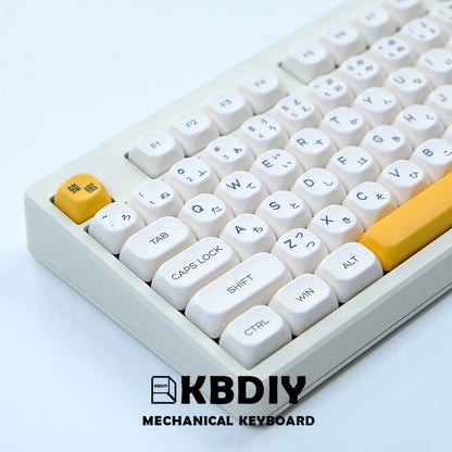 KBDiy KOA  Profile PBT Honey Milk Keycaps Russian Korean Japanese 137 Keys Caps for Mechanical Keyboard Keycap MAC for MX Switch
