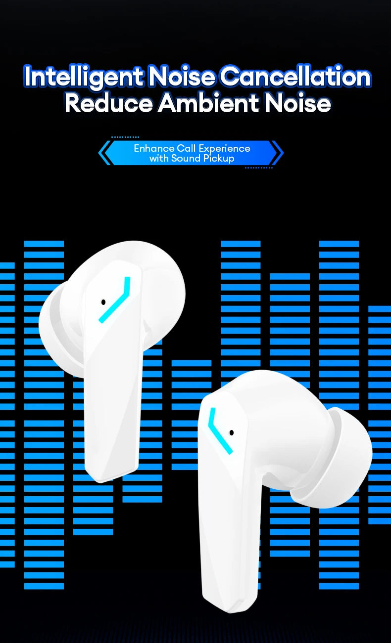 Auriculares inalámbricos Lenovo GM2 Pro TWS Bluetooth 5.3 – Auriculares HD con control táctil y micrófono, auriculares deportivos impermeables
