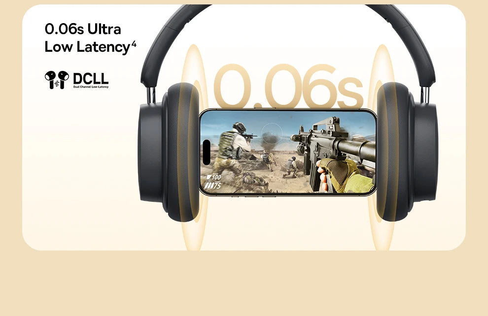 Cuffie over-ear wireless Bluetooth 5.3 Baseus – Driver HiFi da 40mm, autonomia di 70H, headset pieghevole con audio spaziale