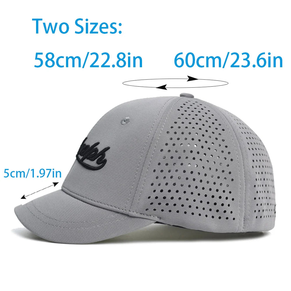 Boné de basebol em malha com pala curta e parte traseira fechada para homem e mulher, respirável, estilo snapback, boné dad hat ajustado e ajustável, cor lisa, estilo trucker