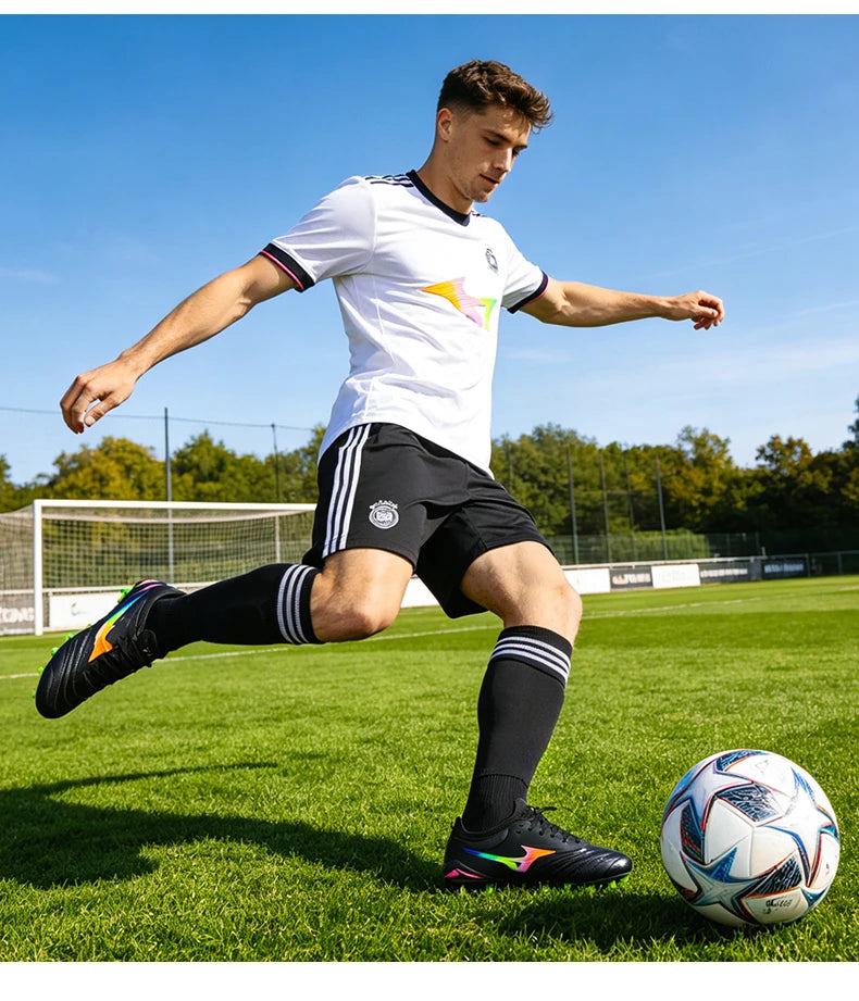 Chaussures de football pour hommes, chaussures de football d'intérieur pour adultes, crampons de football antidérapants, crampons de sport ultralégers pour matchs, crampons de futsal, crampons d'entraînement sur gazon, cr