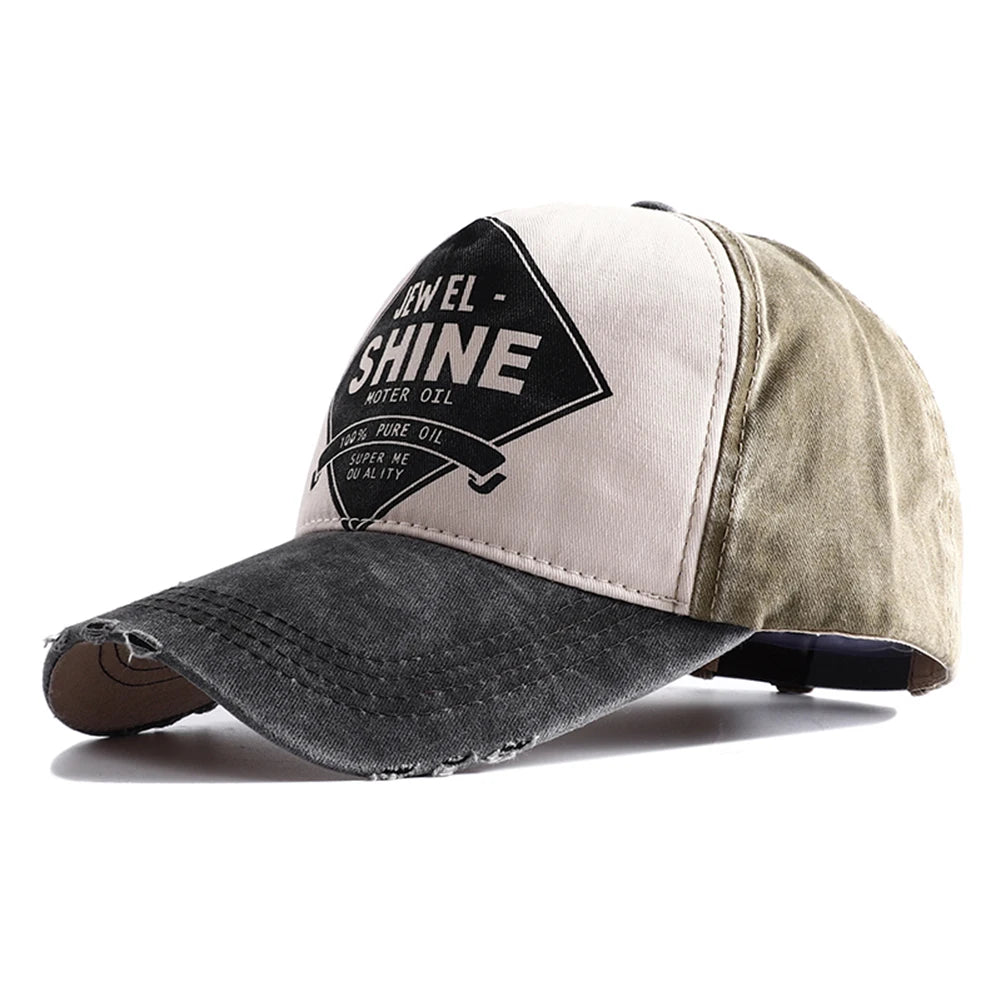 2026 New High Quality Vintage Letter Print Baseball Cap Men Women Snapback Adjustable Outdoor Hip Hop Denim Dad Hats Bone