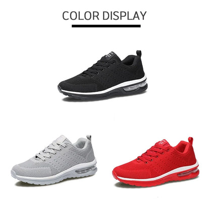 Red Cheap Running Shoes for Men Women Breathable Weave Air Cushion Sneakers Big Size 35-46 Men Lightweight Sports Shoes Trainers