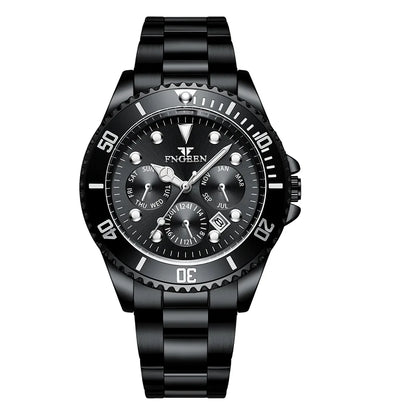 Montre à quartz de luxe pour homme BINBOND, précise, avec date automatique, lumineuse, étanche, idéale pour le sport, les affaires et les loisirs. Résistante et durable.