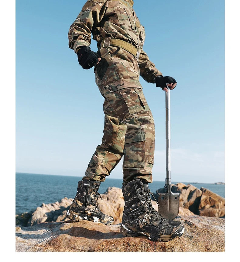 Hiking Shoes Men Boots Wear-resistant Breathable Casual Sports Shoes Men Ankle Boots Comfortable Outdoor High-top Boots Men