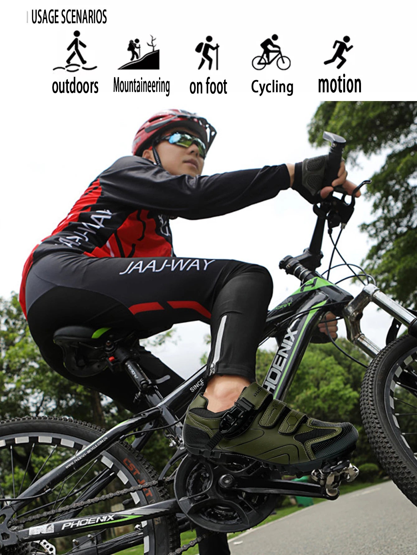 Neutral MTB Cycling Shoes, Compatible With Pelaton Road Cycling Shoes, Men's Cycling Sports Shoes, Reflective Strip Design