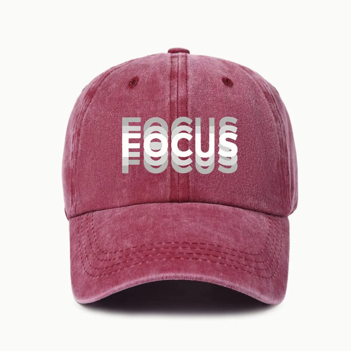 „FOCUS“ spausdinta, išplauta medvilnė, reguliuojama klasikinio stiliaus beisbolo kepurė, sportinė „duckbill“ kepurė vyrams ir moterims
