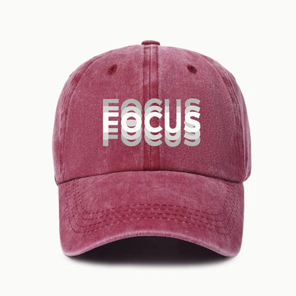 „FOCUS“ spausdinta, išplauta medvilnė, reguliuojama klasikinio stiliaus beisbolo kepurė, sportinė „duckbill“ kepurė vyrams ir moterims