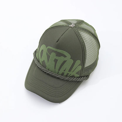 New spring and summer letter-printed women's fashion baseball cap outdoor sports breathable mesh cap men's trucker cap