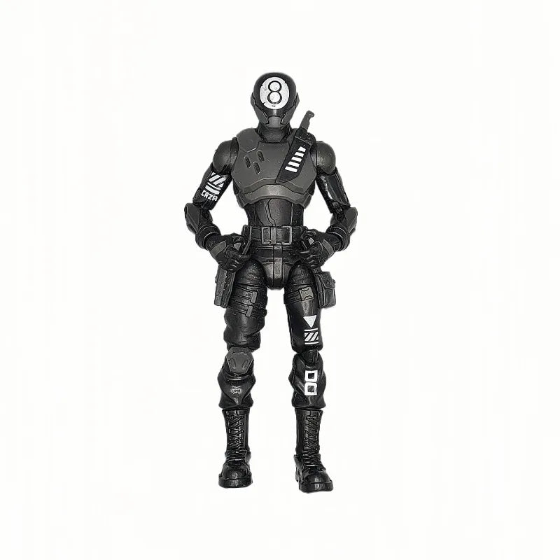 Neue Fortnite Trooper Sky Fox Raven Black8 Spielfigur – bewegliche Cartoon-Actionfigur, cooles dekoratives Ornament und Spielzeug