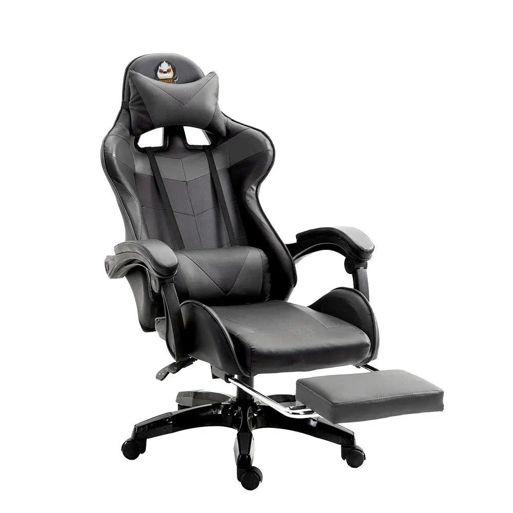 Gaming-Stuhl Gaming-Sessel höhenverstellbarer Bürostuhl mit verstellbarer Liegefunktion, Katzenohren und Kissen
