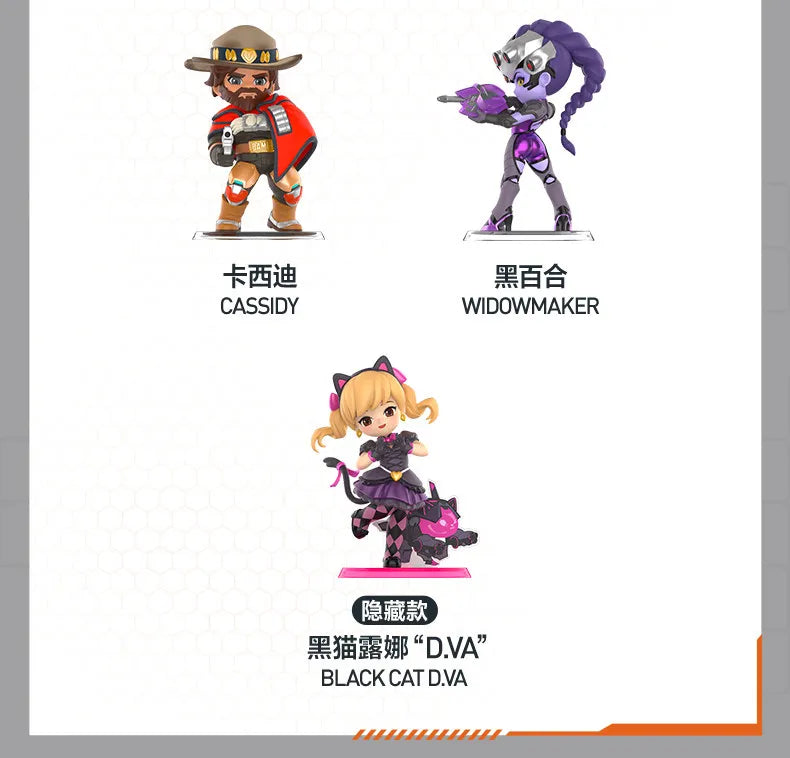 POP MART Overwatch Play of the Game Series Original-Blind-Box Überraschungs-Mystery-Box Niedliche Anime-Actionfiguren Ornamente Figuren