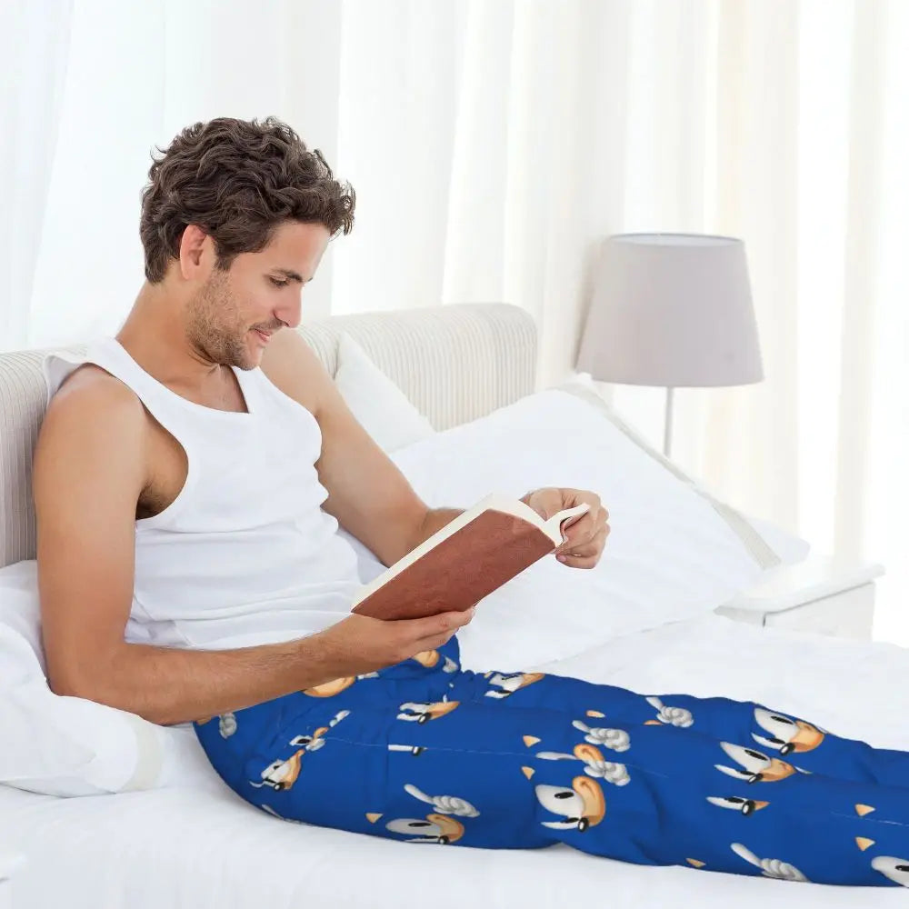 Custom Print Men's Soniced Pajama Pants Hedgehog Game Sleepwear Sleep Lounge Bottoms with Pockets