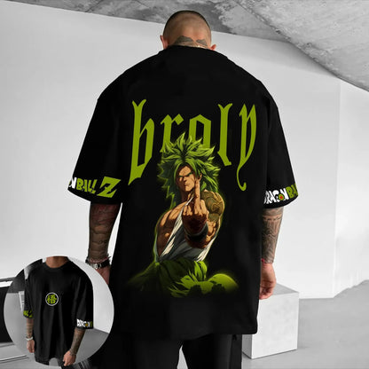 Dragon Ball Animation New Broli Joint T-Shirt Summer Men's and Women's Loose Casual Children's Parent-Child Short Sleeves Top