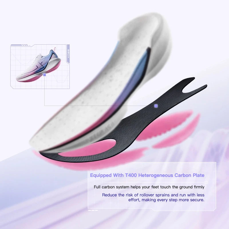 Xtep 360X professionelle Laufschuhe für Herren, Carbon-Platte, Marathon-PB-Sportschuh, leichtes ETPU-Material, Sneakers 976119110080