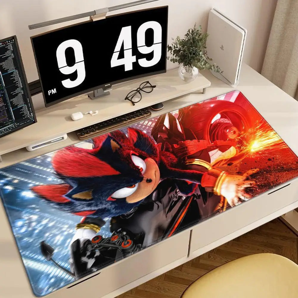 Anime Sonic The Hedgehog Mouse Mat Desk Mat With Pad Gaming Accessories Prime Gaming XXL Keyboard Pad Padding Mat