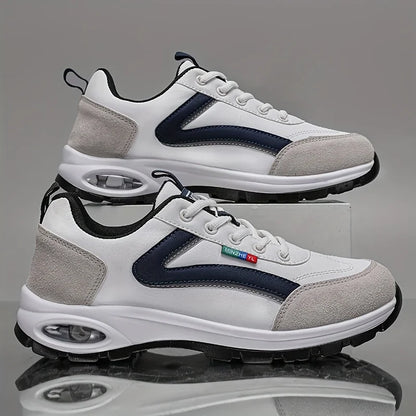Trendy sportschoenen voor heren, lichtgewicht en ademend, moderne antislipschoenen met suèdedetails, stijlvolle outdoor sneakers voor dagelijks gebruik