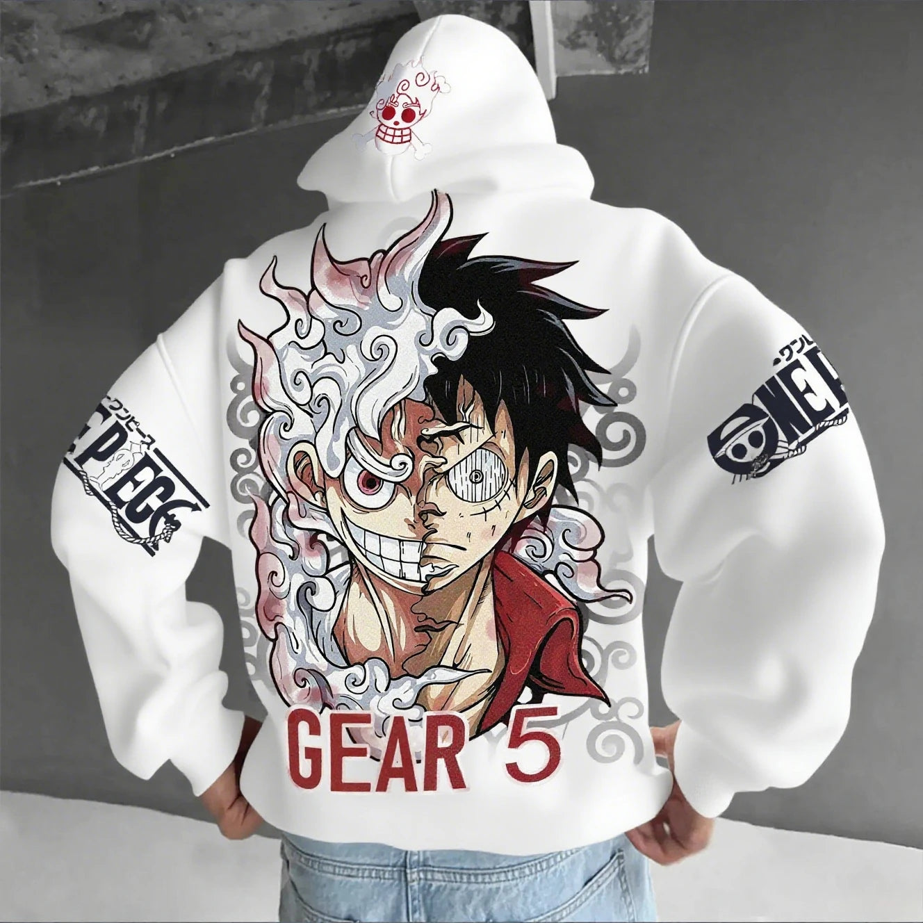 Anime Hoodie Men Women One Piece Luffy Gear 5 Nika Streetwear Casual Pullover Sweatshirt Autumn Winter Cosplay Long Sleeve Tops
