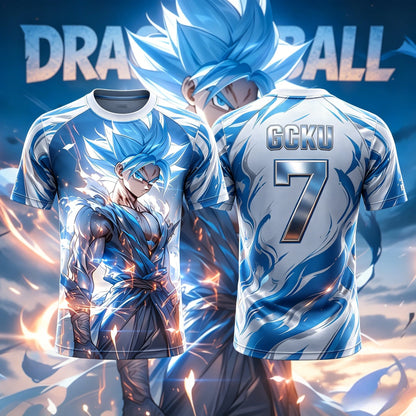 2026 New Adult Men's Dragon Ball NO.10/7 Goku 3D Printed Football Jersey T-Shirt Kids Anime T-Shirt Special Football Jersey Y2k