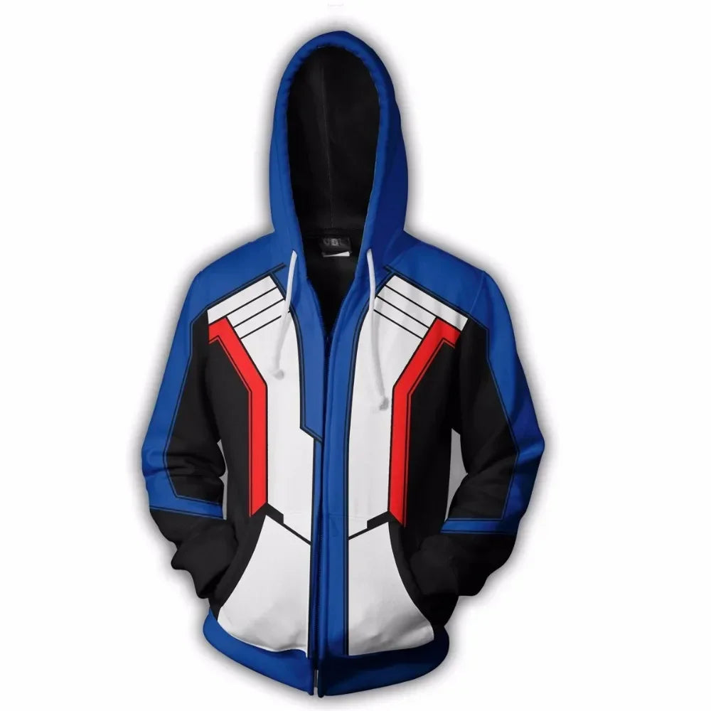 Anime gaming hoodie majica s kapuljačom, 3D print Overwatches DVA DJ, cosplay kostim za žene, muškarce i parove, jakna s kapuljačom, gornji odjevni predmet