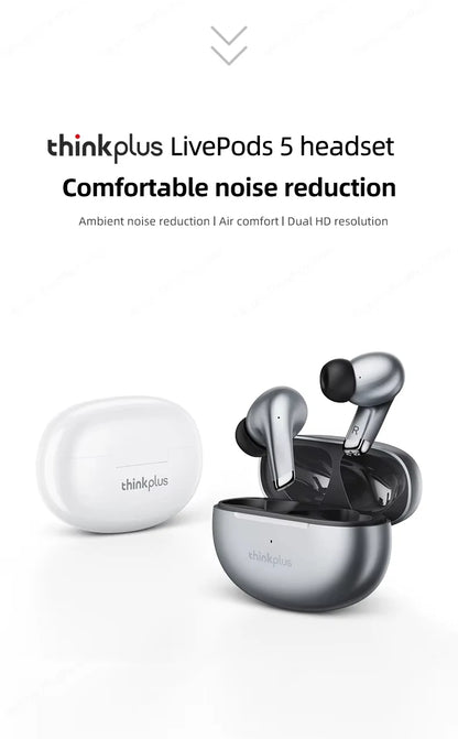 Lenovo LP5 Wireless Bluetooth Earbuds – Lenovo LP5 TWS Earbuds HiFi Stereo Sound, Lenovo LP5 Noise Cancelling Sports Waterproof Bluetooth 5.3 Earbuds with Mic, Lenovo LP5 Wireless Headphones