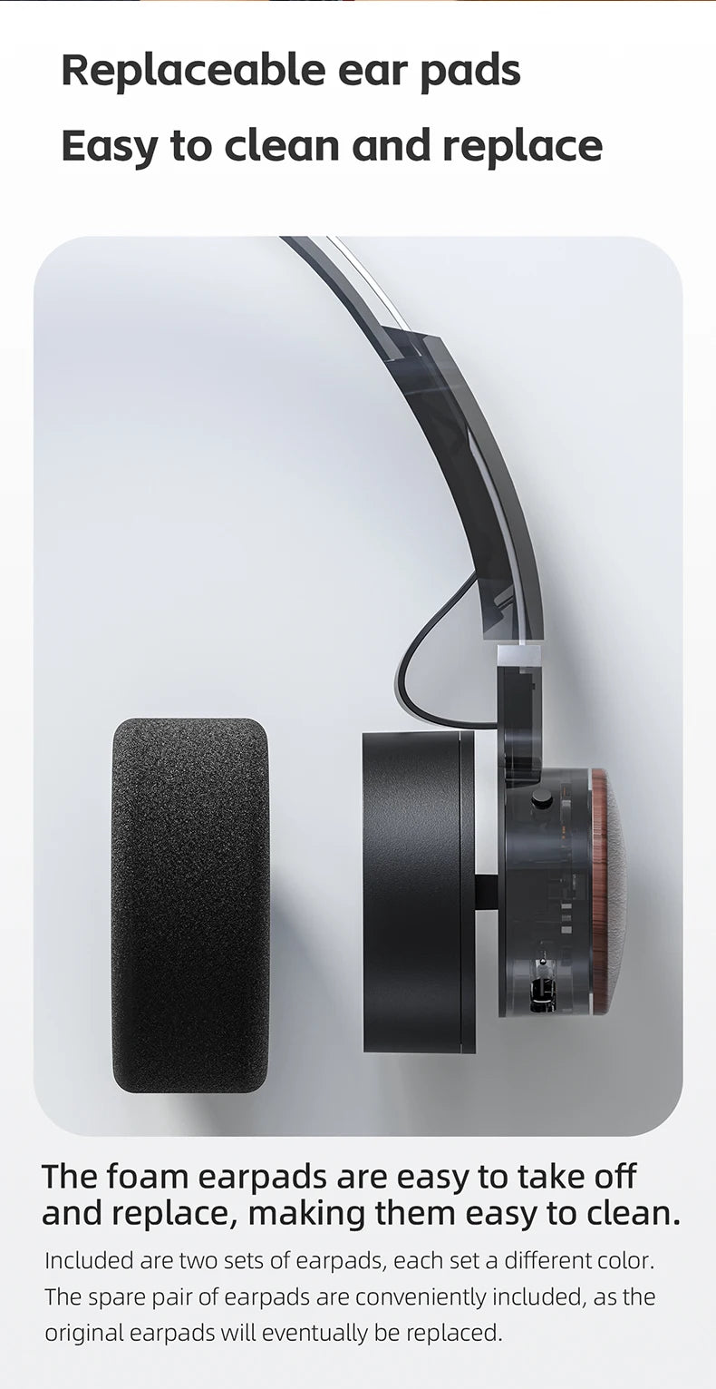 Cuffie Bluetooth on-ear FIIO EH11 – Headset wireless Hi-Res LDAC con bassi potenti, batteria 30H, connessione a doppio dispositivo e design rétro leggero