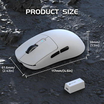 Attack Shark R6 leichte kabellose Gaming-Maus, Computermaus mit PAW 3950Max-Sensor, Nordic 52480 und 8KHz Polling