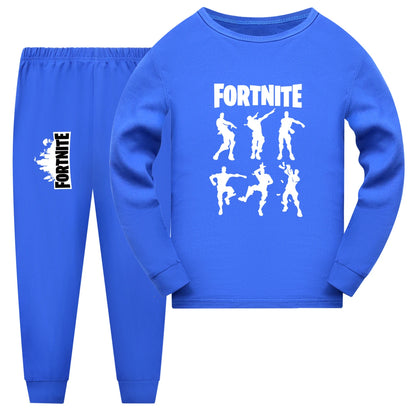 Conjunto de Pijama Fortnite New Kids de Outono para Bebé Menina, Top de Manga Comprida e Calças, 2 Peças, Roupa de Dormir Diária para Rapaz Adolescente 1006