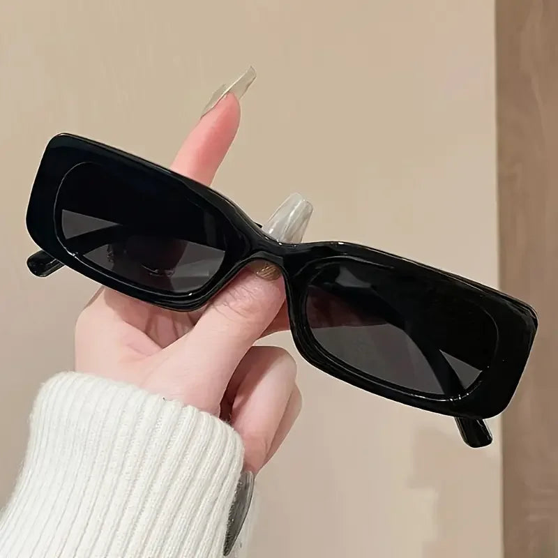 1 ks/2 ks módní obdélníkové brýle s čočkami v retro a trendovém stylu, vhodné na pláž, outdoorové aktivity a street style, unisex