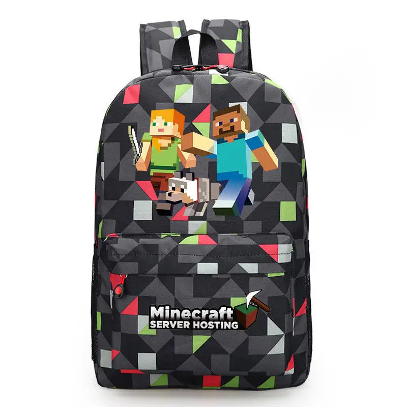 In Stock Minecraft Enderman Creeper Graphic Printed Backpack Large Capacity Lightweight Fashion Casual For Daily Travel Outdoor