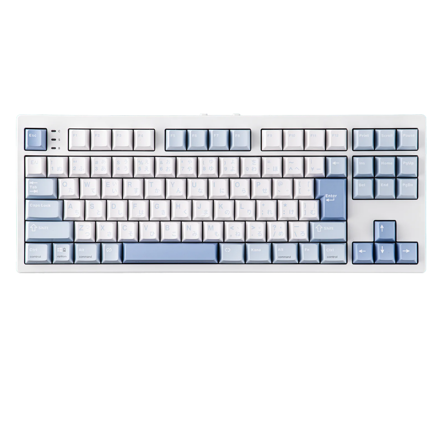 Versão japonesa EPOMAKER TH87 layout JIS, layout TKL, teclado mecânico Hot-Swap com ligação por cabo/Bluetooth/sem fios 2.4GHz e bateria de 10000mAh