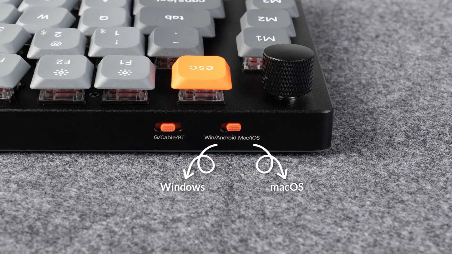 Keychron K15 Max (Alice-Layout) QMK kabellose individuell anpassbare mechanische Tastatur mit flachem Profil, Gateron-Switches und Double-Shot-PBT-Tastenkappen