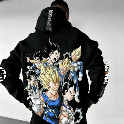 Dragon Ball Z Anime Hoodie Men Women Cotton Streetwear Casual Pullover Sweatshirt Cartoon Print Goku Vegeta Jacket Spring Autumn