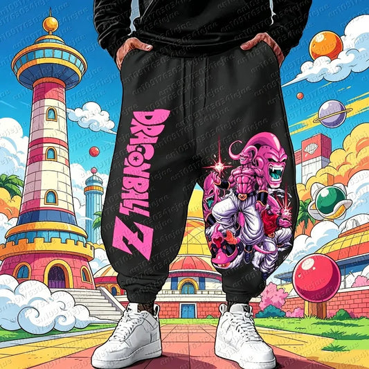 Dragon Ball Men's Sweatpants Autumn/Winter Trend Retro Anime Printing Loose Casual Workout Harajuku Plus Size Hip Hop Pants